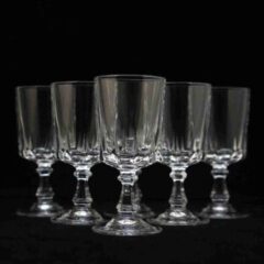 6 Cristal dArques - Geslepen kristallen glaasjes - Louvre