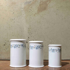 Set van 3 Porcelaine de Paris voorraadpotten – Porselein