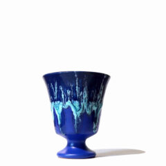 Fat Lava – Pythagoras beker – Wijnbeker in blauw met wit