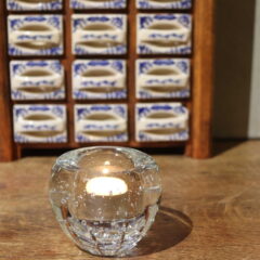Spijkerglas waxinehouder - Met ingesloten bubbels / bellen