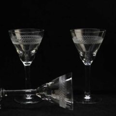 3 Likeurglaasjes van kristal -Gegraveerd - Meerdere modellen